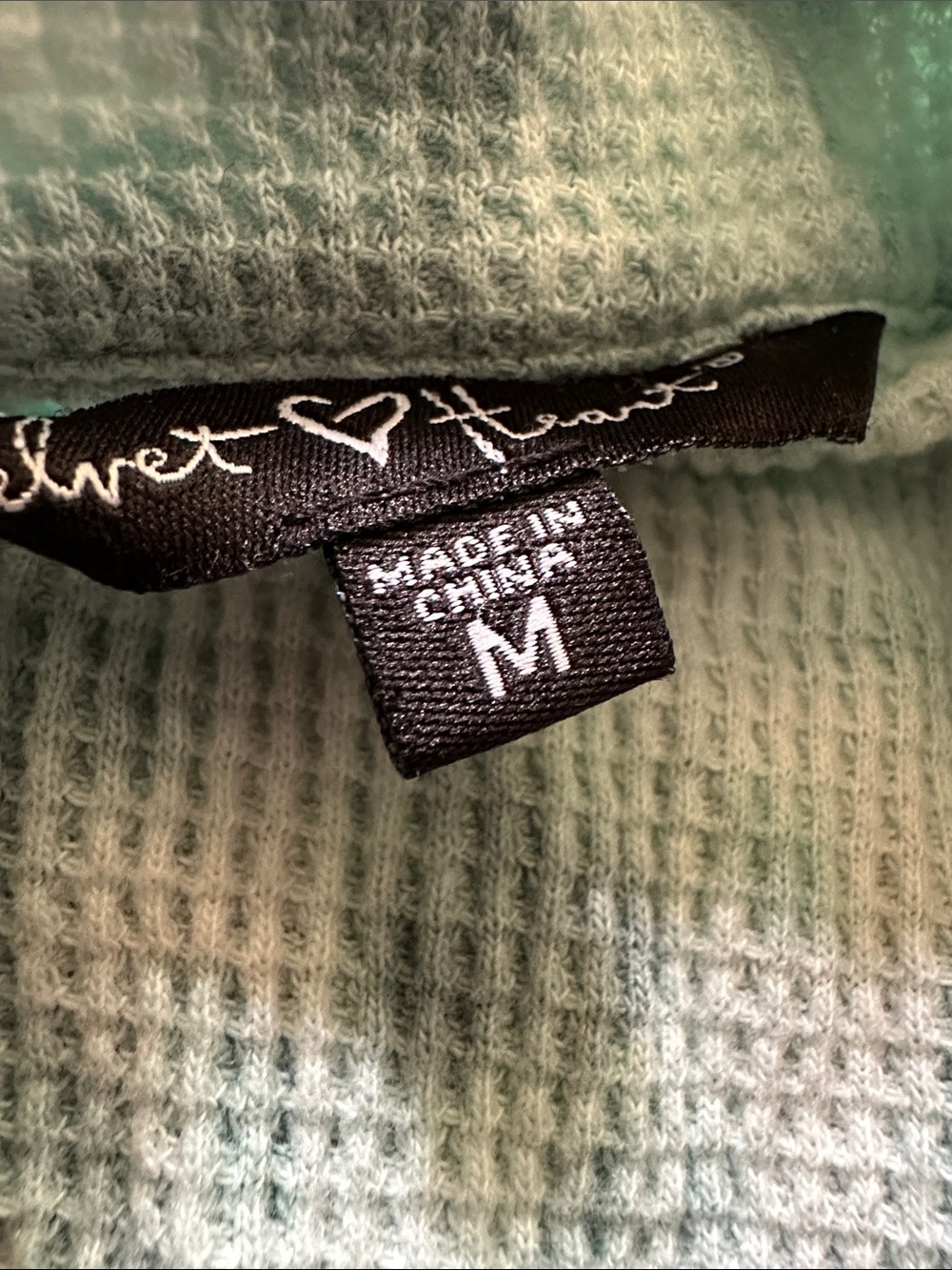 Velvet heart Light Sage Waffle-Knit Quarter Zip Pullover - Picture 3 of 8